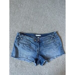 Aeropostale Y2k 90's Womens Blue Denim Distressed Cutoff Shorts Size 7 8